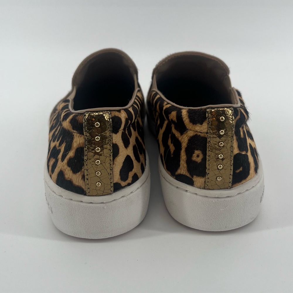 NEW Michael Kors Keaton Leopard Calf Hair Slip-On Sneaker Women’s Size 8 - Picture 3 of 9